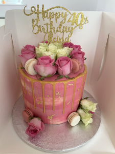 Rose Cake - Happy Birthday Cake