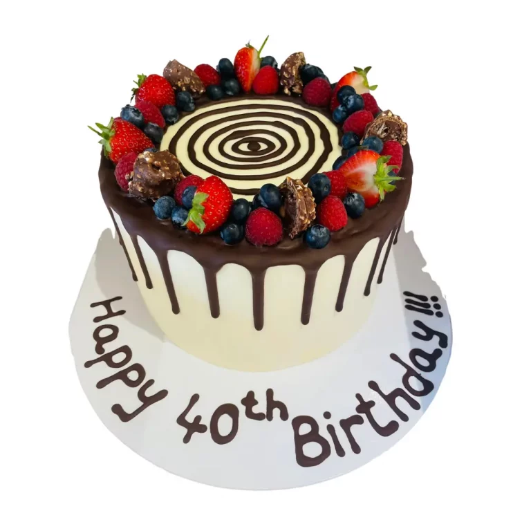 Berries and Ferrero Rocher cake