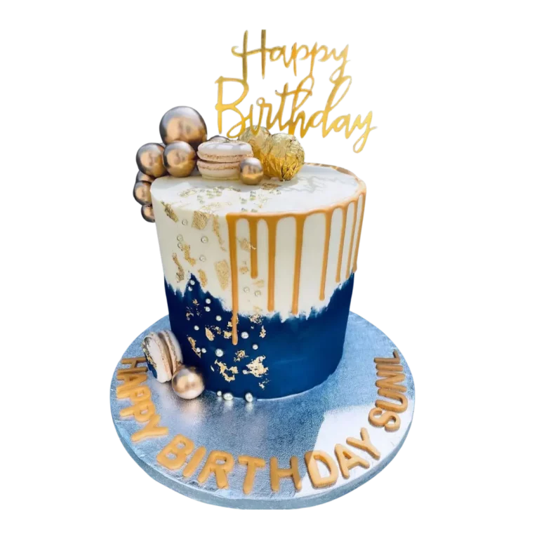 Navy and Golf cake header