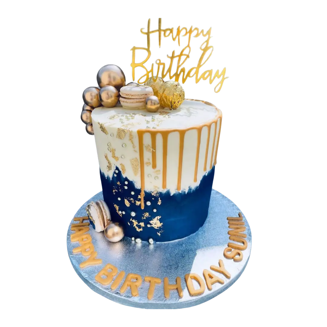 Navy and Golf cake header