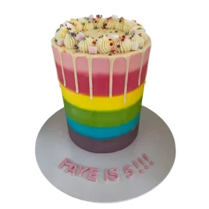 rainbows and marshmallows cake