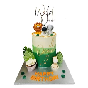 wild one safari kids cake